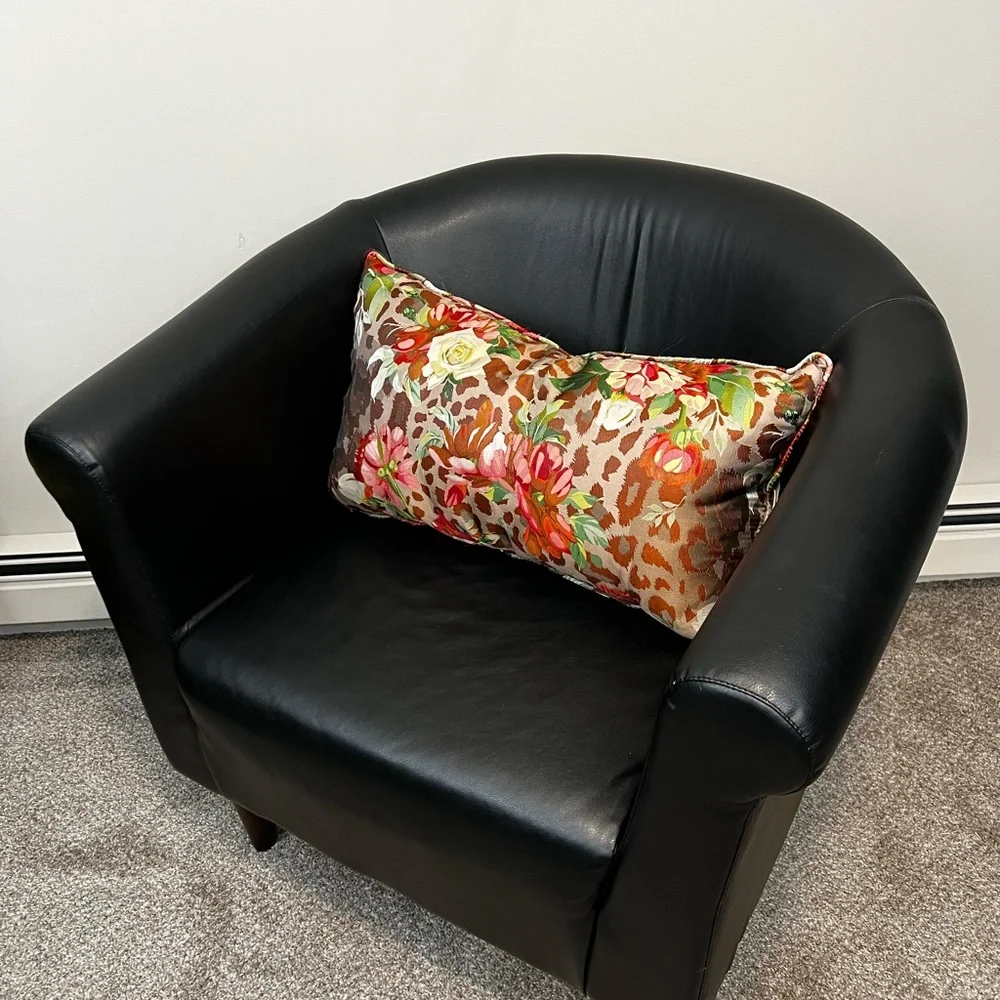 Callisto Home Maximalist Floral Print Decorative Rectangular Lumbar Pillow 14x24